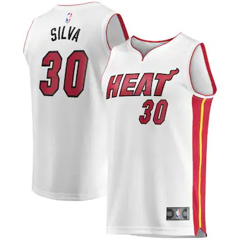 youth fanatics branded chris silva white miami heat fast br-370